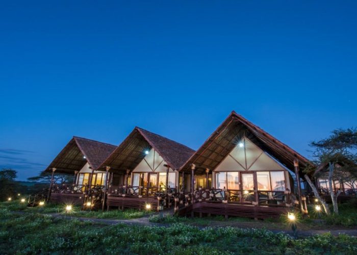 Bungalows du Lake Ndutu Luxury Lodge en Tanzanie